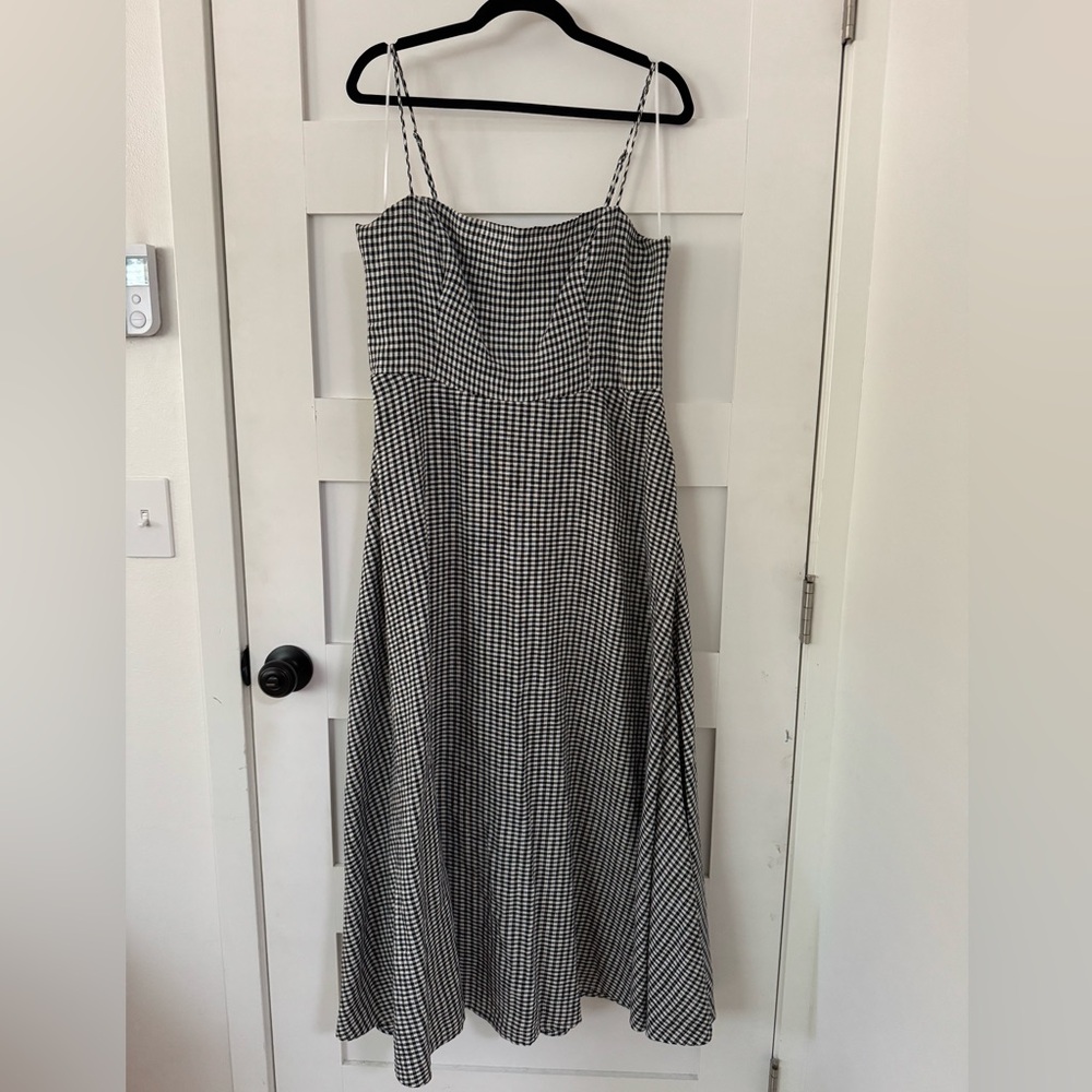 Reformation Black and White Gingham Dress